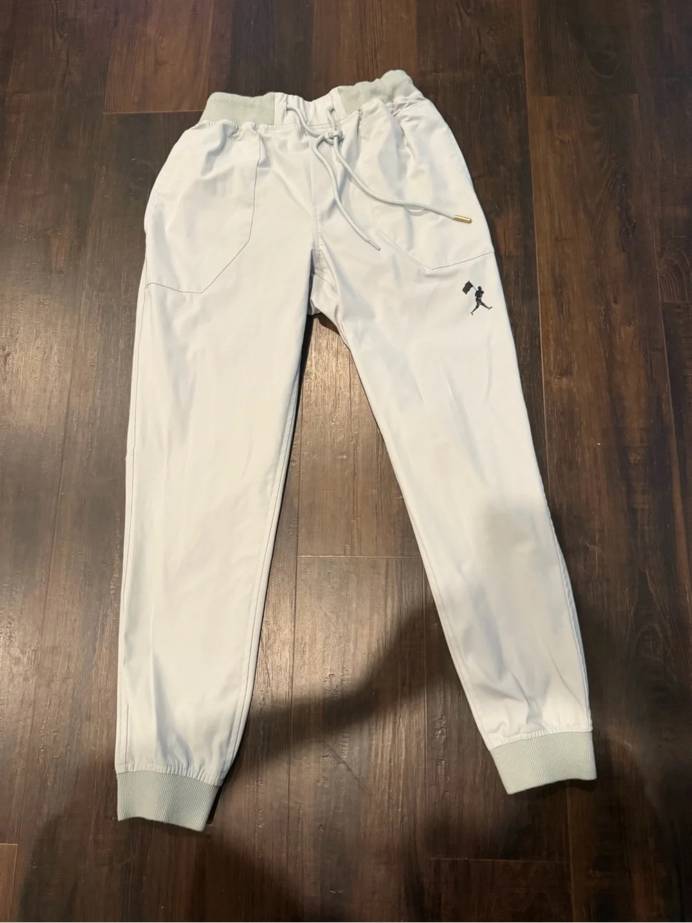 Baseballism Youth Large Performance Jogger Pants Gray Flag Man Baseball YL
